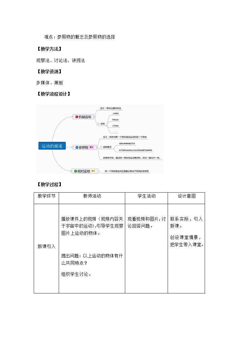 1.2 運(yùn)動(dòng)的描述—人教版八年級(jí)物理上冊(cè)教案第2頁