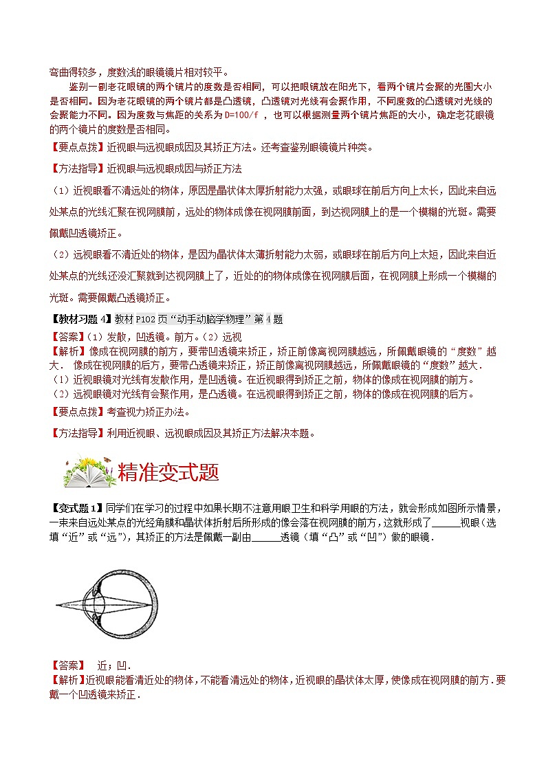第4節(jié) 眼睛和眼鏡（解析版） 第2頁