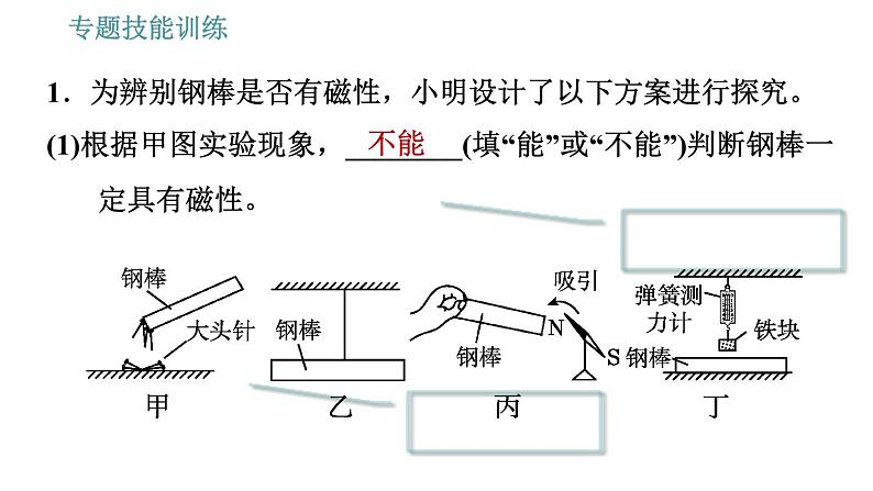 沪粤版九年级下册物理习题课件 第16章 专训5 电磁探究03