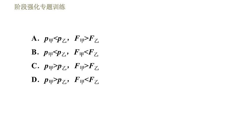 苏科版八年级下册物理课件 第10章 阶段强化专题训练(八) 专训2 柱体压强的推算技巧第8页