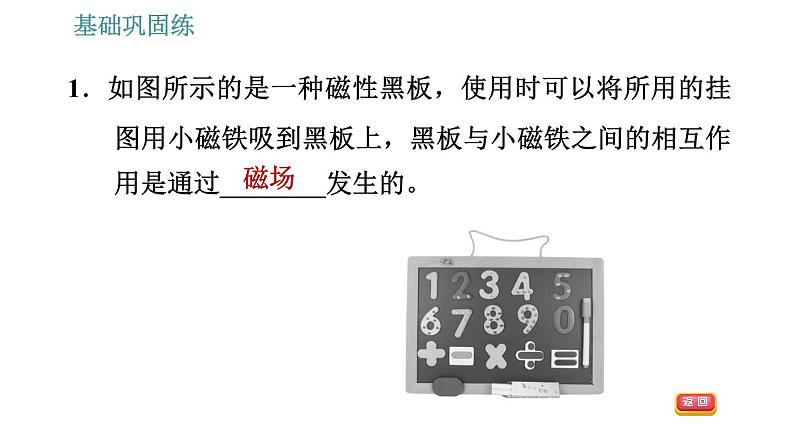 沪粤版九年级下册物理习题课件 第16章 16.1.2 磁场、磁感线、地磁场第3页