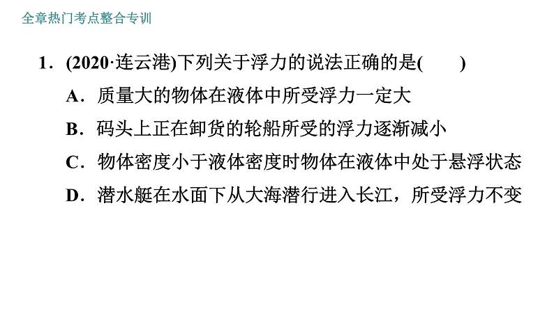 人教版八年级下册物理 第10章 习题课件03