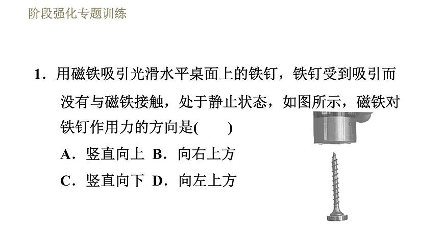 蘇科版八年級(jí)下冊(cè)物理課件 第9章 階段強(qiáng)化專題訓(xùn)練(六) 專訓(xùn)3 二力平衡的應(yīng)用與探究第4頁