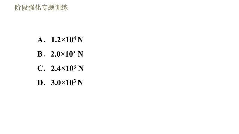 鲁科版八年级下册物理课件 第6章 阶段强化专题训练(二) 专训1 二力平衡条件及其应用05