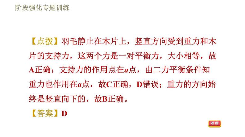 鲁科版八年级下册物理课件 第6章 阶段强化专题训练(二) 专训1 二力平衡条件及其应用08
