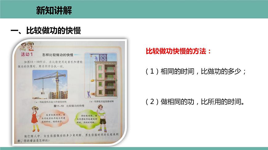 11.2 怎樣比較做功的快慢 課件 2021-2022學(xué) 粵滬版 物理九年級上冊第3頁