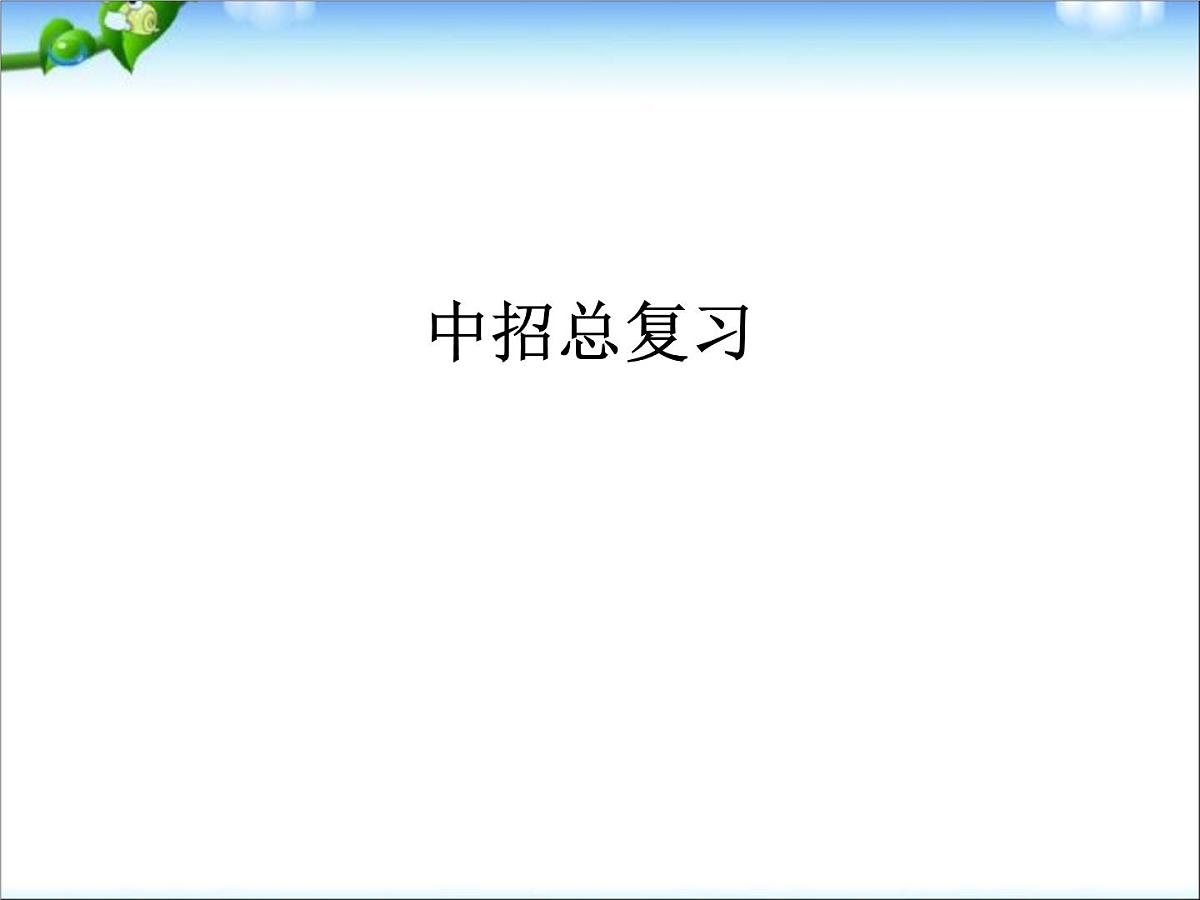中考物理学科讲座课件之总复习第2页