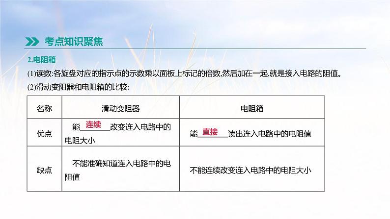 中考物理一轮复习第19课时 电阻 欧姆定律的理解与计算第6页