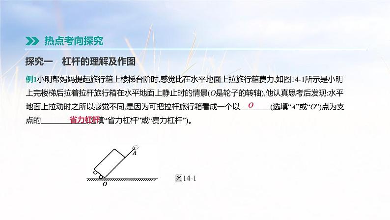 中考物理一轮复习第14课时 杠杆和滑轮第8页