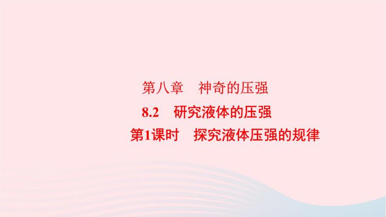 八年级物理下册8.2研究液体的压强第1课时探究液体压强的规律课件01