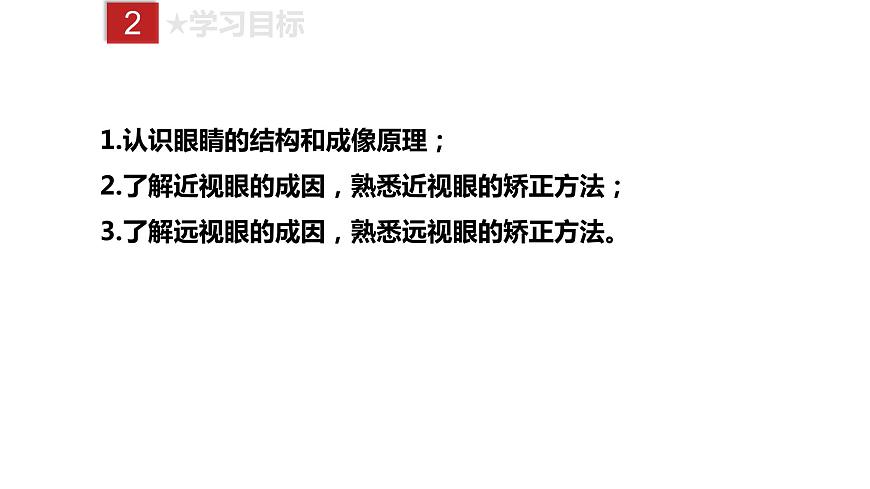 人教版八年級上冊物理--課時5.4 眼睛和眼鏡課件PPT第3頁