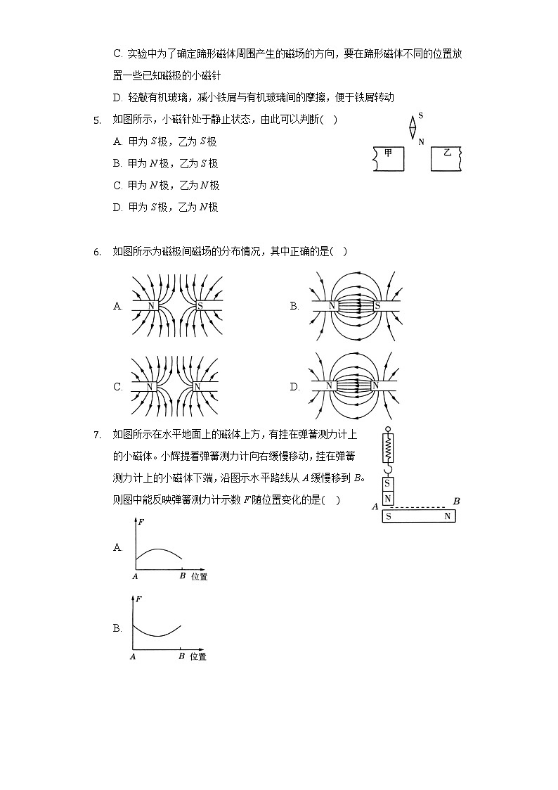 20.1磁现象、磁场 同步练习 人教版初中物理九年级全一册02