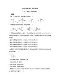 初中物理苏科版八年级上册4.2 透镜优秀同步训练题