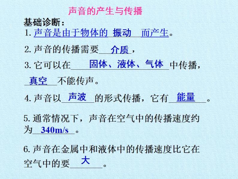 北师大版八年级上册 物理 第四章 声现象 复习课件03