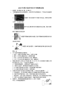 2019年四川省泸州市中考物理试卷（解析版）