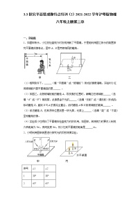 初中物理粤沪版八年级上册3 探究平面镜成像特点测试题