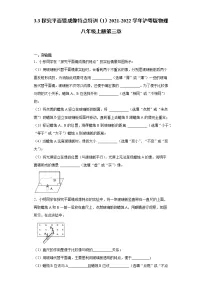 初中物理粤沪版八年级上册第三章 光和眼睛3 探究平面镜成像特点课堂检测