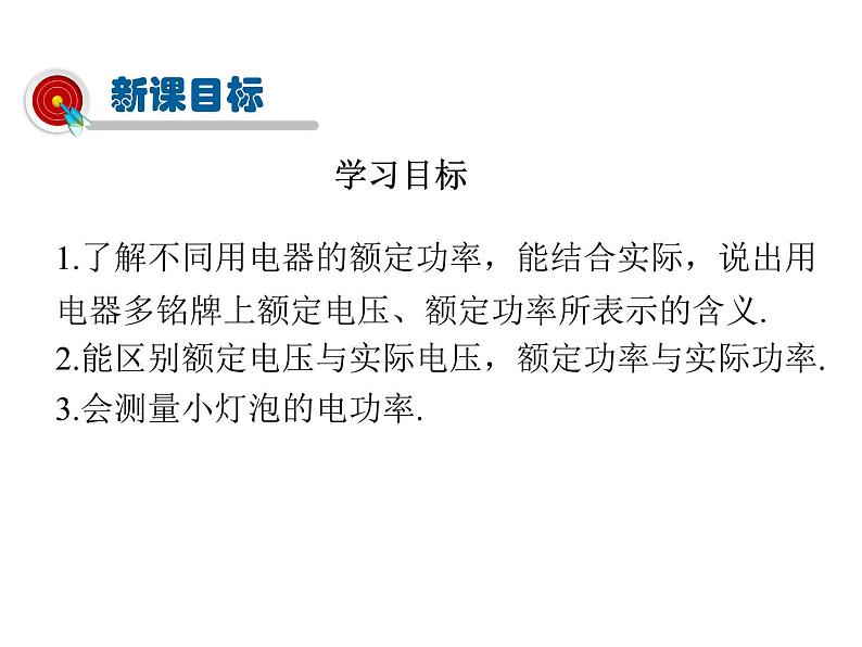 2021-2022学年度教科版九年级物理上册课件第六章 第4节 灯泡的电功率第3页