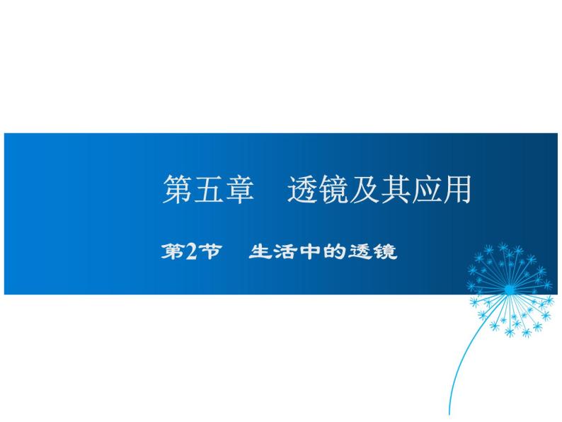 2021-2022学年度人教版八年级物理上册课件 第五章 第2节  生活中的透镜01