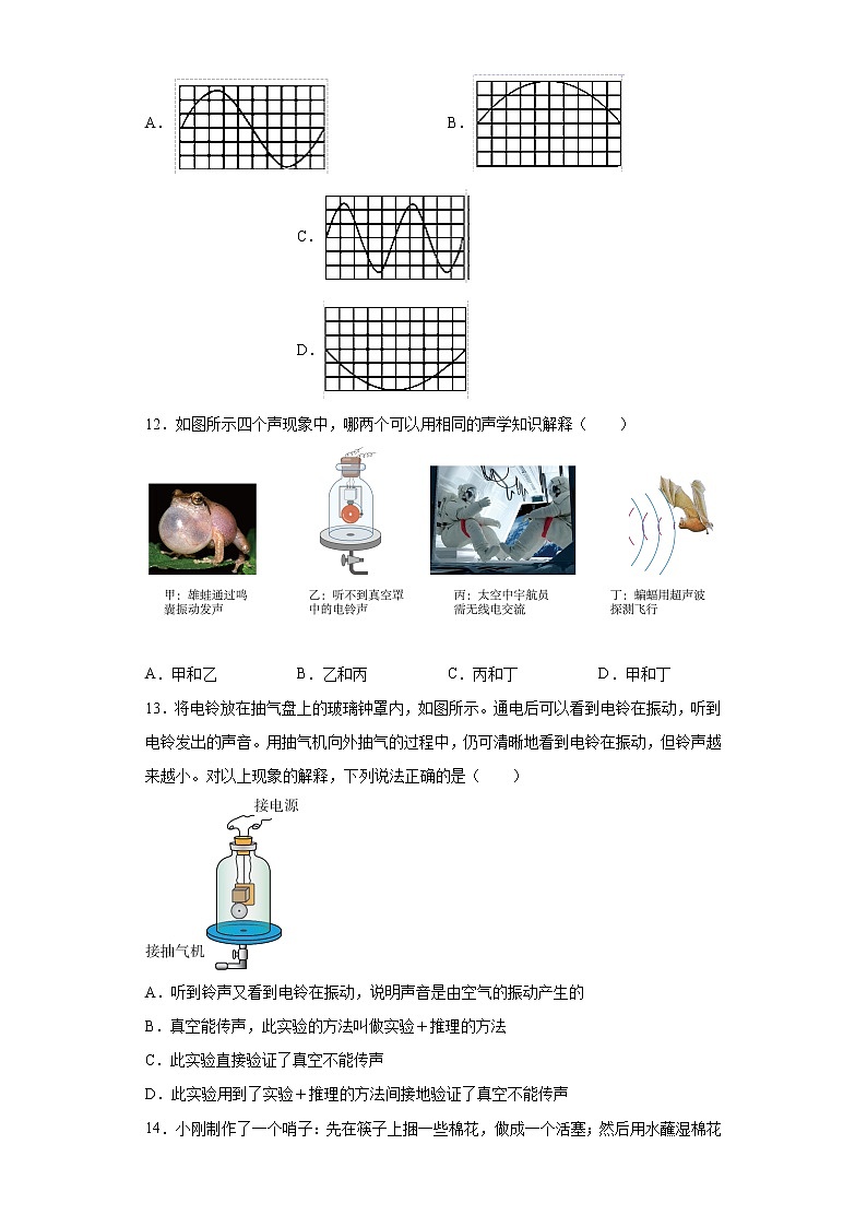 第二章声音与环境2021-2022学年沪粤版物理八年级上册(复习题4)第3页
