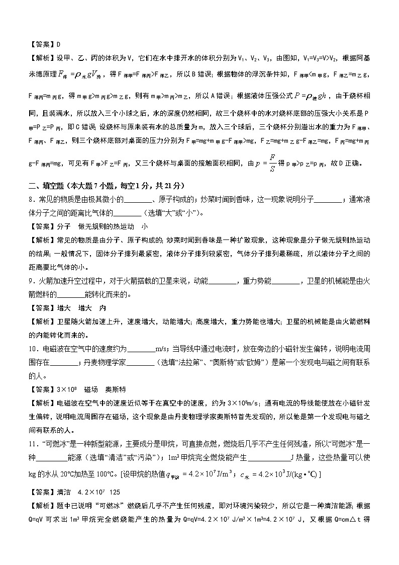 2017廣東省初中畢業(yè)考試物理試卷第3頁(yè)