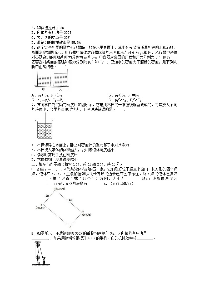 2020-2021学年湖北省黄梅县分路镇第一中学八年级下学期物理期末模拟试题+答案第2页