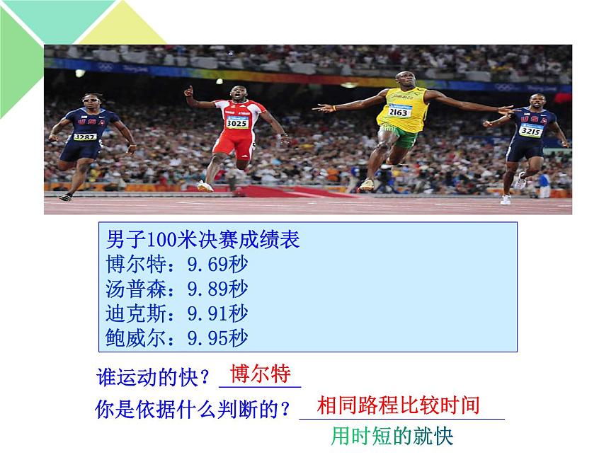 （人教版）八年級物理上冊1.3運(yùn)動的快慢課件第4頁