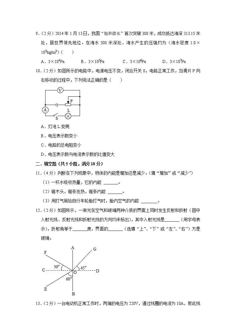 2021年吉林省長春市中考物理模擬試卷(四)第3頁