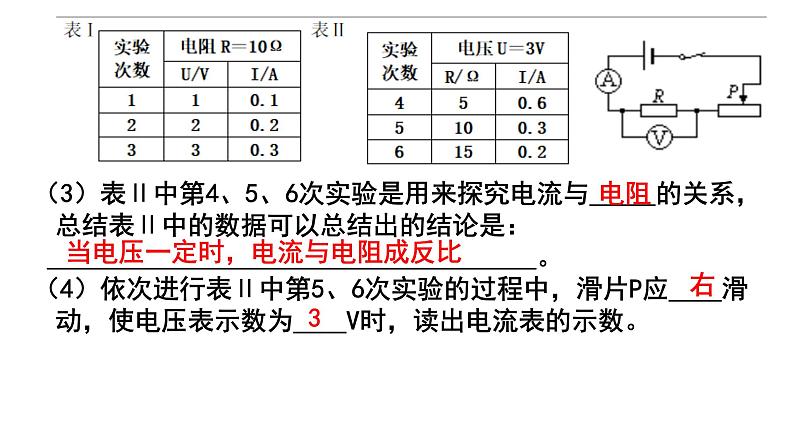 17.1电流与电压和电阻的关系 习题课课件2021-2022学年人教版九年级全一册物理06