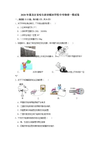 2020年黑龙江省哈尔滨市顺迈学校中考物理一模试卷（解析版）