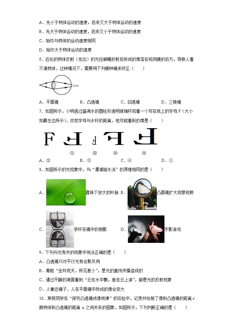 第四章透镜及其应用2021-2022学年鲁科版(五四学制)物理八年级上册强化练习(3)第2页
