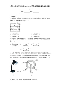 魯教版 (五四制)九年級(jí)上冊(cè)第十二章 電壓和電阻綜合與測(cè)試當(dāng)堂達(dá)標(biāo)檢測(cè)題