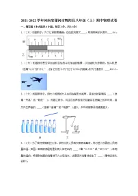 河南省漯河市舞阳县2021-2022学年八年级上学期期中物理试卷（word版 含答案）