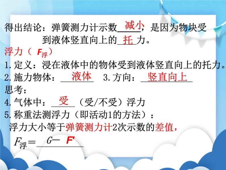 粤沪版物理八年级下册  9.1认识浮力【课件】04