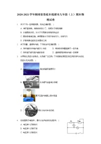 2020-2021学年湖南省娄底市涟源市九年级（上）期末物理试卷