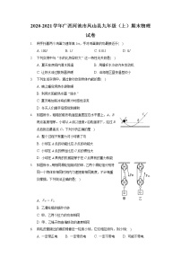 2020-2021学年广西河池市凤山县九年级（上）期末物理试卷