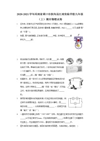 2020-2021学年河南省周口市扶沟县江南实验学校九年级（上）期末物理试卷