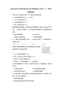 2020-2021学年黑龙江省大庆市林甸县八年级（上）期末物理试卷