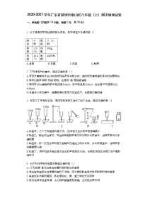 2020-2021学年广东省深圳市南山区八年级（上）期末物理试卷