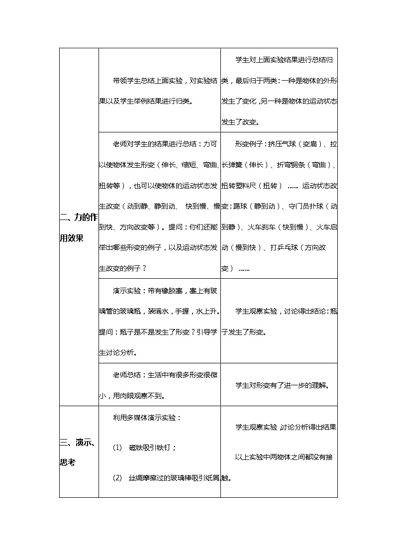 教科版初中物理八下 《力的合成》教案(1)第3页