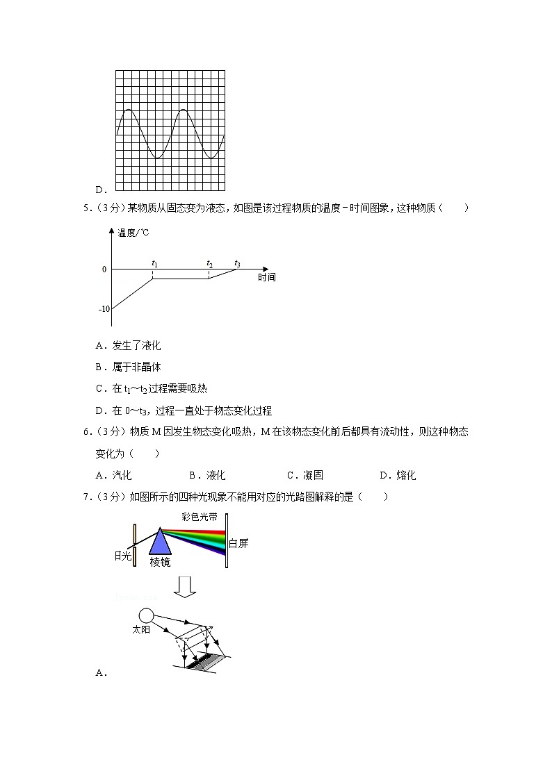 广东省广州市天河区2020-2021学年八年级上学期期末物理试卷(word版 含答案)第3页