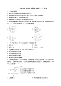 精品解析：2020年山东省枣庄市中考一模理综物理试题（原卷版+解析版）