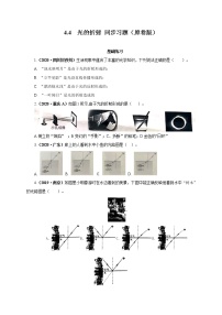 2020-2021学年第四章 在光的世界里4 光的折射当堂达标检测题