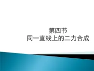 7.4《同一直线上二力的合成》(共16张PPT)北师大版八年级物理