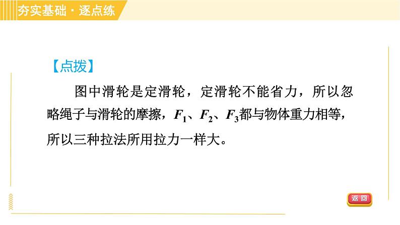沪粤版八年级下册物理 第6章 6.6 探究滑轮的作用 习题课件04