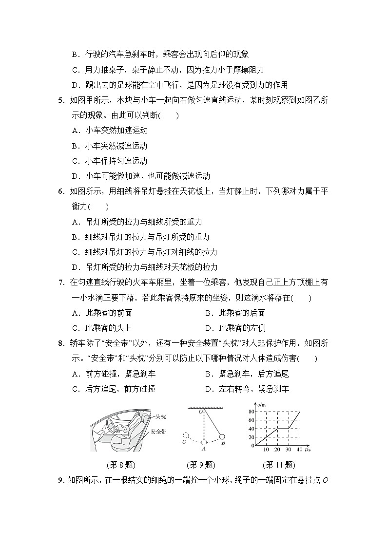 滬粵版八年級下冊物理 第七章達標(biāo)檢測卷第2頁