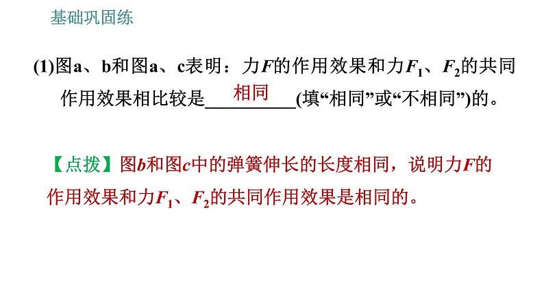 沪科版八年级下册物理 第7章 7.2 力的合成 习题课件04