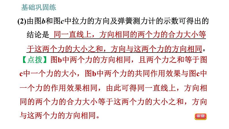沪科版八年级下册物理 第7章 7.2 力的合成 习题课件05