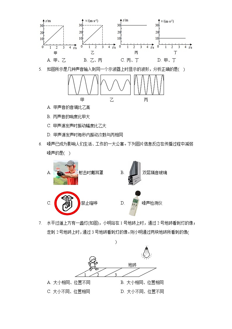 2021-2022學年黑龍江省大慶市杜爾伯特縣八年級(上)期末物理試卷第2頁