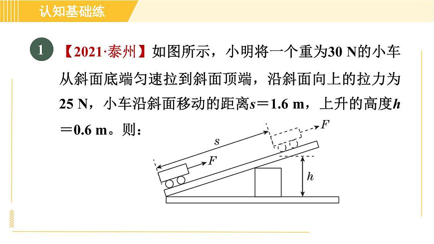 人教版八年級下冊物理 第12章 12.3.2目標(biāo)二 其他機(jī)械效率的計算 習(xí)題課件第3頁